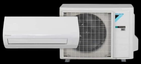 Efficiënte airco-installatie in een woonkamer